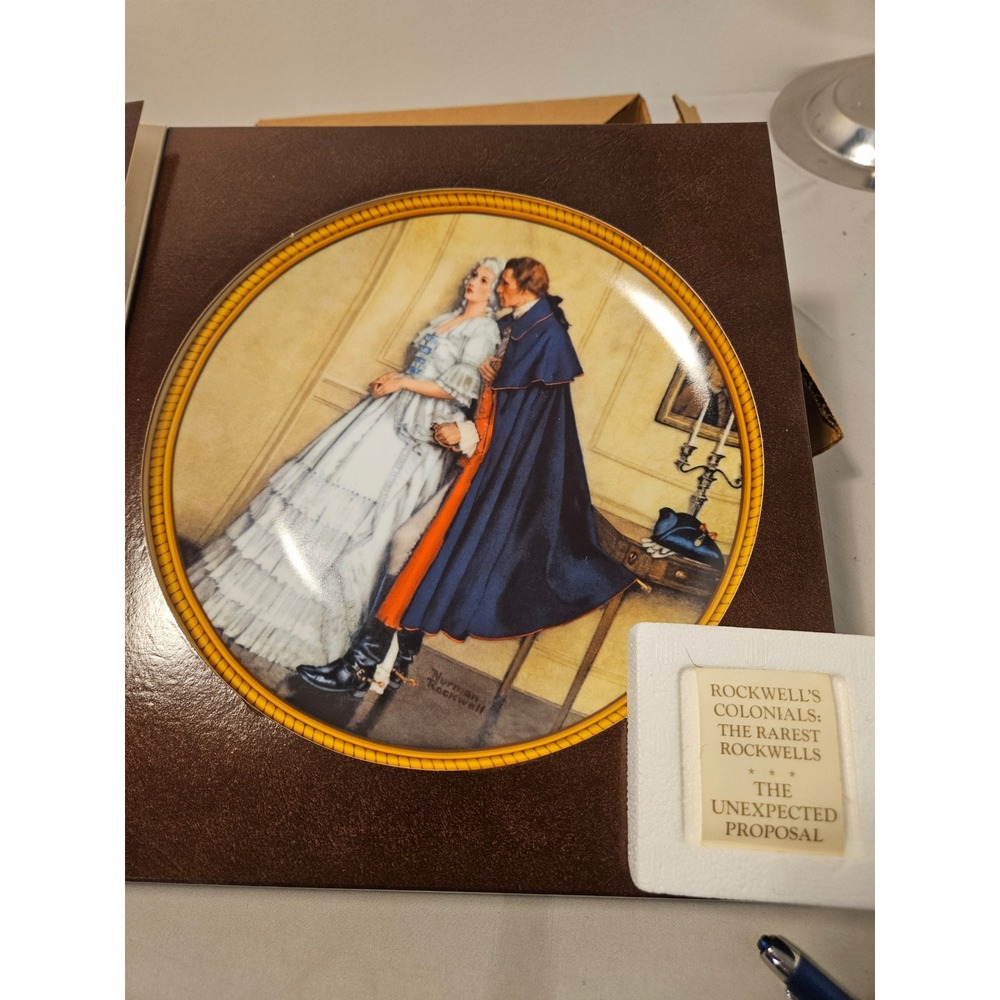 Norman Rockwell Colonials The Rarest Rockwells Plate Unexpected Proposal‎
